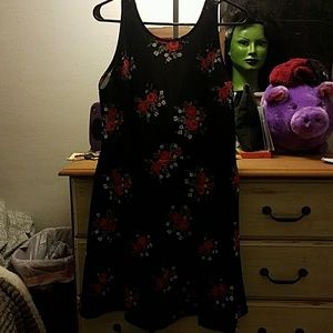 Black floral dress